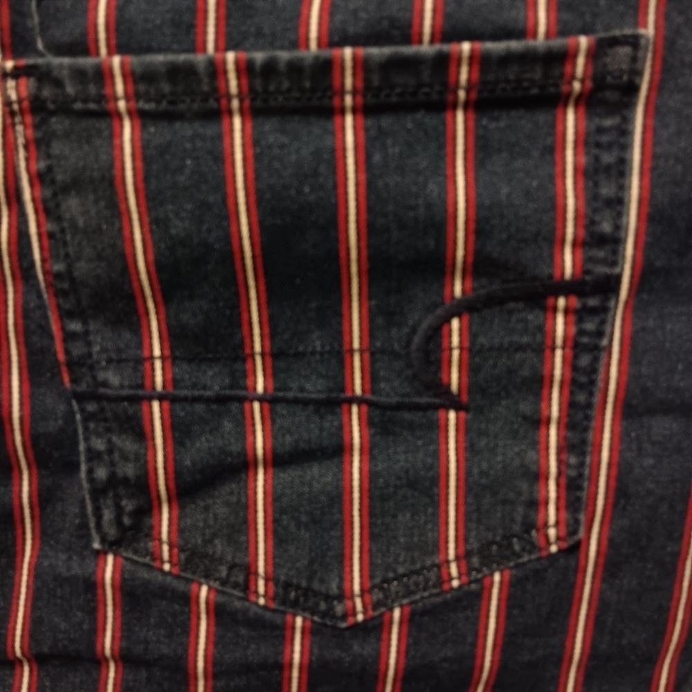 American Eagle| Hi-Rise Mini Stretchy Sz. 12 Y2K Beach Coastal Red White & Blue - Picture 6 of 10